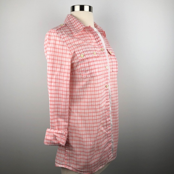 Banana Republic Plaid Button Down Shirt XS - Picture 2 of 8
